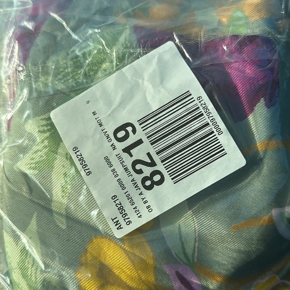 NWT! By Anthropologie Printed Wide-Leg Jumpsuit green Floral  🏈🦊 - Picture 4 of 6